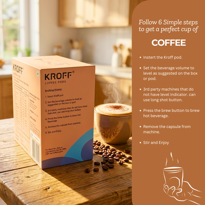 KROFF Mocha Latte Coffee Pods | Dolce Gusto Compatible | Chocolate Coffee Blend with Creamy Milk | 10 Pods Per Box