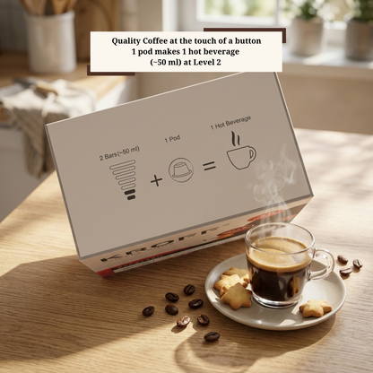 KROFF Espresso Coffee Pods | Dolce Gusto Compatible | Smooth Espresso - Pure Arabica Ground Coffee | 10 Pods Per Box